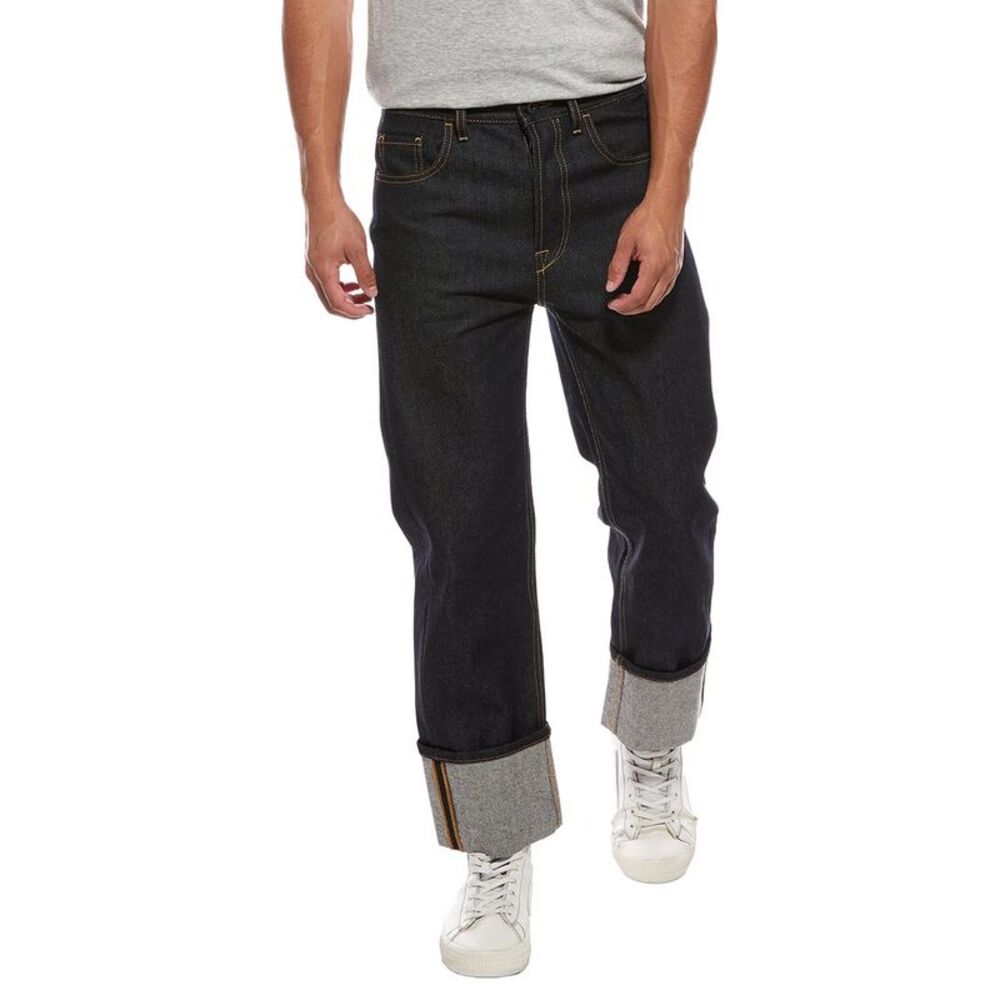 Valentino Mens  Dark Wash Cuffed Jean